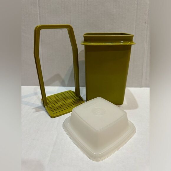 Vintage Tupperware Pick-A-Deli Pickle Keeper Complete Set Avocado Green 1330-8 - Picture 1 of 9